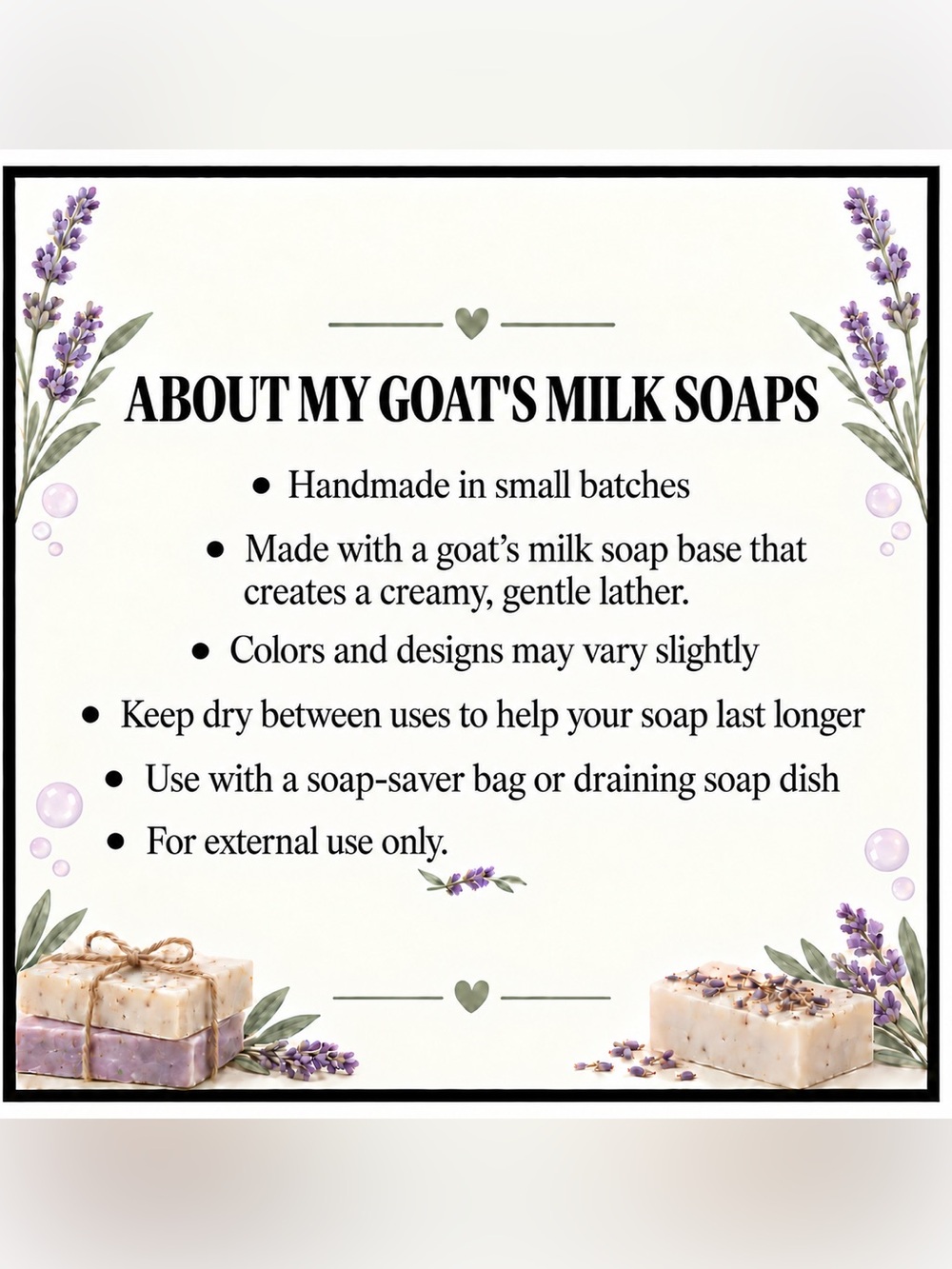 Hand-Poured Goat Milk Soap Bundle – Choose Your Scents – 5 Bars for $25 - Picture 7 of 9